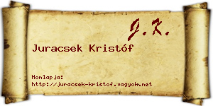 Juracsek Kristóf névjegykártya