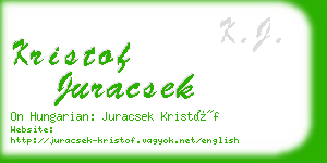 kristof juracsek business card